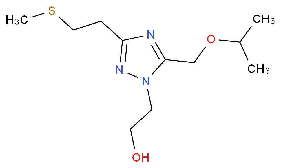 2-{5-(isopropoxymethyl)-3-[2-(methylthio)ethyl]-1H-1,2,4-triazol-1-yl}ethanol_Molecular_structure_CAS_)