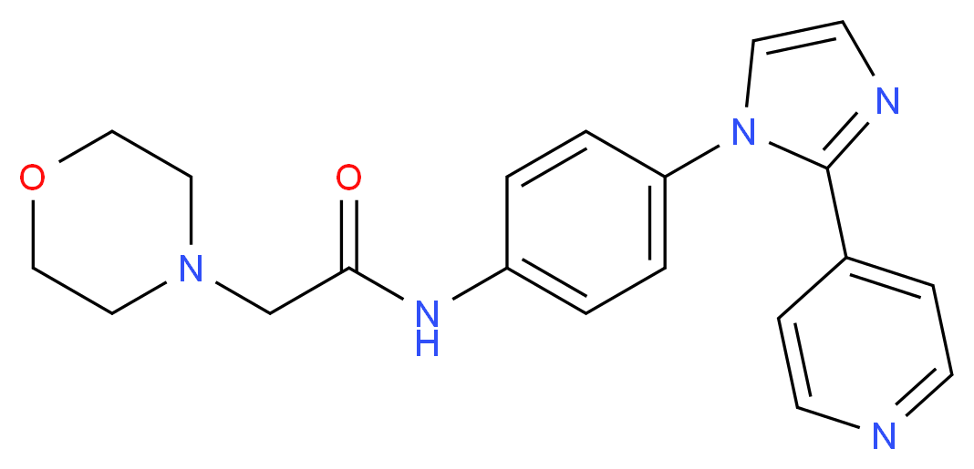 2-morpholin-4-yl-N-[4-(2-pyridin-4-yl-1H-imidazol-1-yl)phenyl]acetamide_Molecular_structure_CAS_)