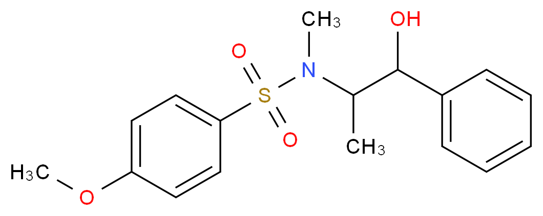 N-(2-Hydroxy-1-methyl-2-phenyl-ethyl)-4-methoxy-N-methyl-benzenesulfonamide_Molecular_structure_CAS_)