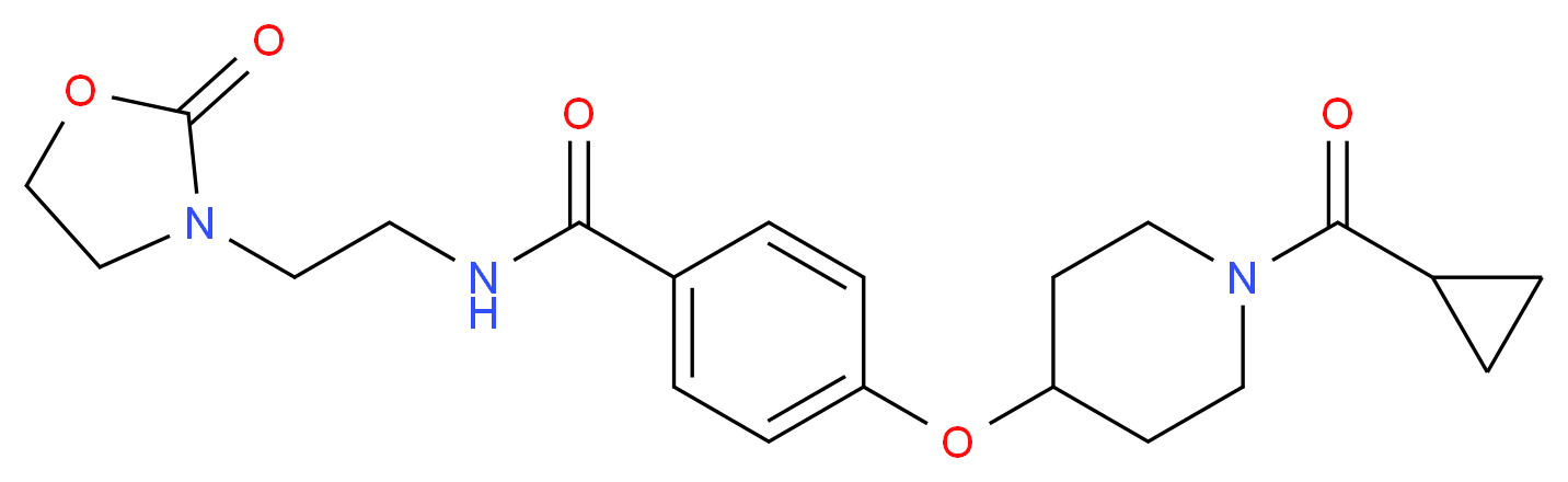 4-{[1-(cyclopropylcarbonyl)-4-piperidinyl]oxy}-N-[2-(2-oxo-1,3-oxazolidin-3-yl)ethyl]benzamide_Molecular_structure_CAS_)