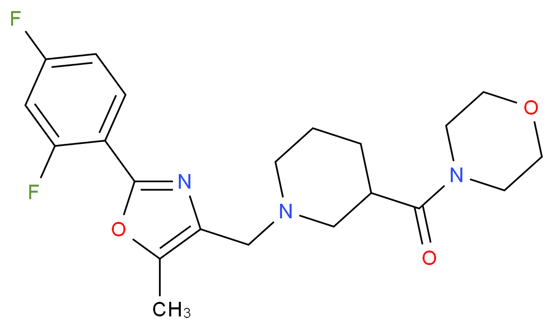 4-[(1-{[2-(2,4-difluorophenyl)-5-methyl-1,3-oxazol-4-yl]methyl}-3-piperidinyl)carbonyl]morpholine_Molecular_structure_CAS_)