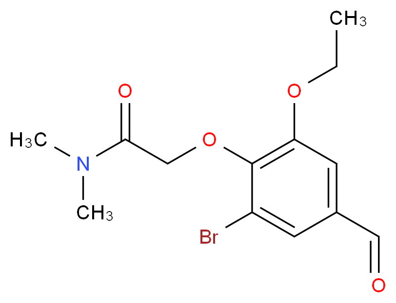 2-(2-bromo-6-ethoxy-4-formylphenoxy)-N,N-dimethylacetamide_Molecular_structure_CAS_)