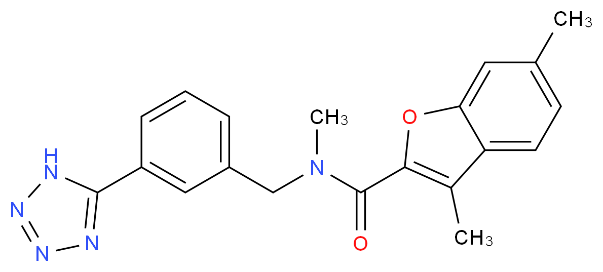 N,3,6-trimethyl-N-[3-(1H-tetrazol-5-yl)benzyl]-1-benzofuran-2-carboxamide_Molecular_structure_CAS_)