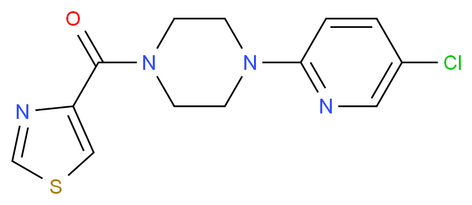 1-(5-chloro-2-pyridinyl)-4-(1,3-thiazol-4-ylcarbonyl)piperazine_Molecular_structure_CAS_)