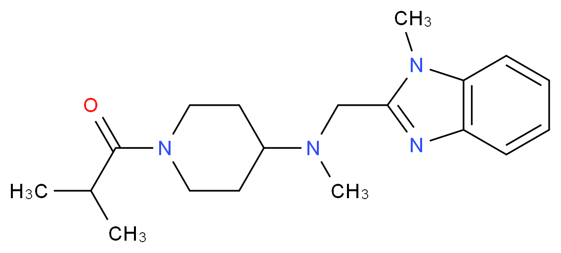 1-isobutyryl-N-methyl-N-[(1-methyl-1H-benzimidazol-2-yl)methyl]piperidin-4-amine_Molecular_structure_CAS_)