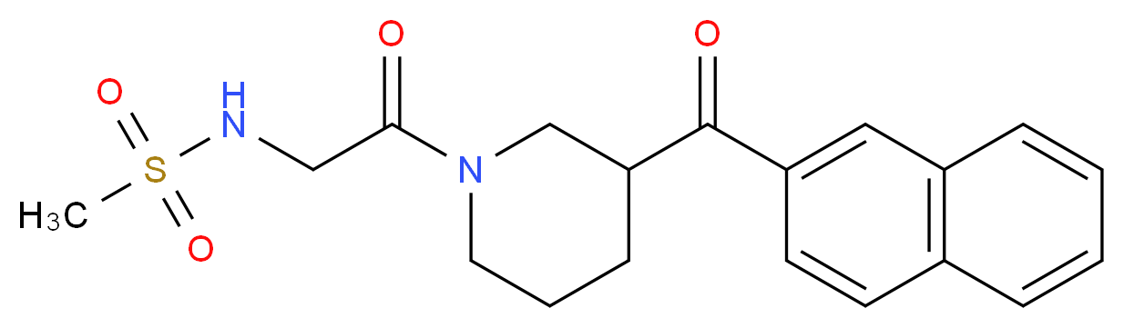 N-{2-[3-(2-naphthoyl)piperidin-1-yl]-2-oxoethyl}methanesulfonamide (non-preferred name)_Molecular_structure_CAS_)