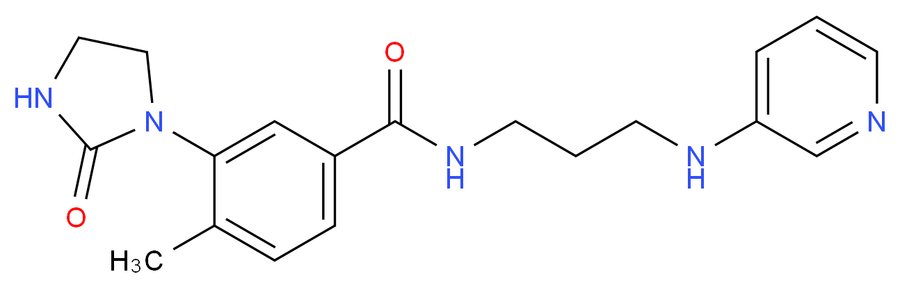 4-methyl-3-(2-oxo-1-imidazolidinyl)-N-[3-(3-pyridinylamino)propyl]benzamide_Molecular_structure_CAS_)