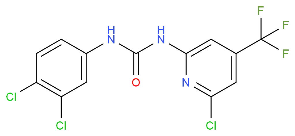 N-[6-chloro-4-(trifluoromethyl)-2-pyridyl]-N'-(3,4-dichlorophenyl)urea_Molecular_structure_CAS_)