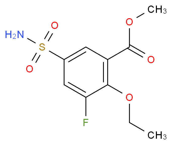 methyl 2-ethoxy-3-fluoro-5-sulfamoylbenzoate_Molecular_structure_CAS_)