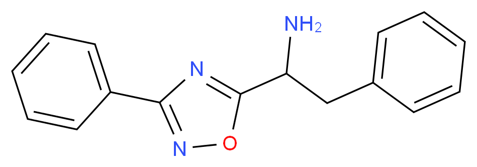 2-phenyl-1-(3-phenyl-1,2,4-oxadiazol-5-yl)ethanamine_Molecular_structure_CAS_)