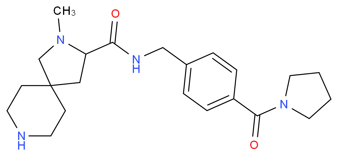 2-methyl-N-[4-(1-pyrrolidinylcarbonyl)benzyl]-2,8-diazaspiro[4.5]decane-3-carboxamide (non-preferred name)_Molecular_structure_CAS_)