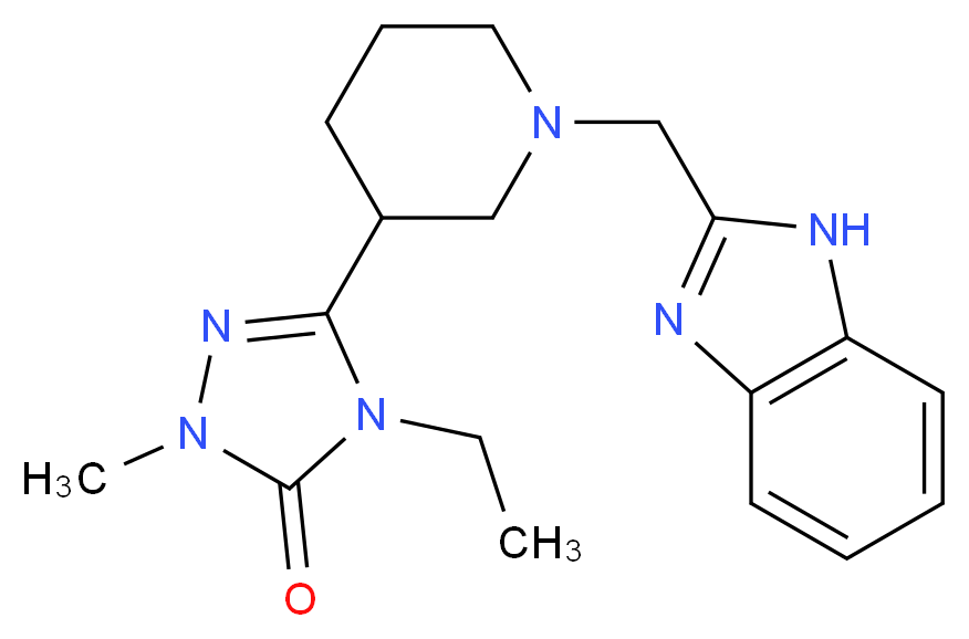 5-[1-(1H-benzimidazol-2-ylmethyl)piperidin-3-yl]-4-ethyl-2-methyl-2,4-dihydro-3H-1,2,4-triazol-3-one_Molecular_structure_CAS_)