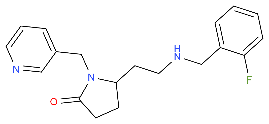 5-{2-[(2-fluorobenzyl)amino]ethyl}-1-(3-pyridinylmethyl)-2-pyrrolidinone_Molecular_structure_CAS_)