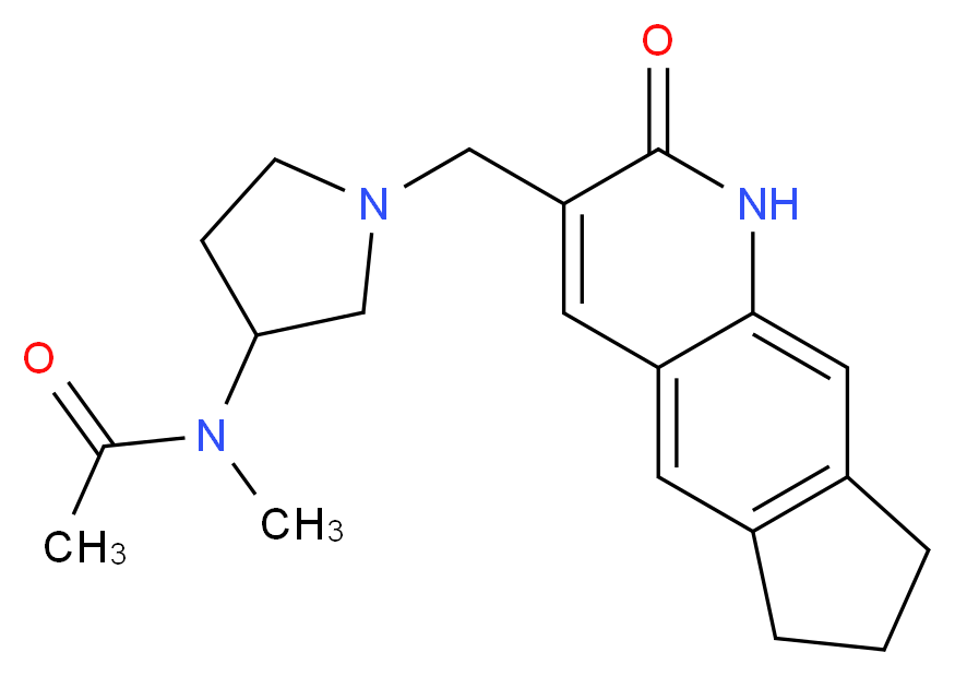 N-methyl-N-{1-[(2-oxo-2,6,7,8-tetrahydro-1H-cyclopenta[g]quinolin-3-yl)methyl]pyrrolidin-3-yl}acetamide_Molecular_structure_CAS_)