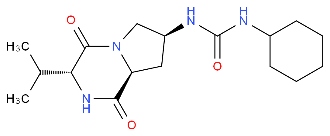 N-cyclohexyl-N'-[(3R,7S,8aS)-3-isopropyl-1,4-dioxooctahydropyrrolo[1,2-a]pyrazin-7-yl]urea_Molecular_structure_CAS_)