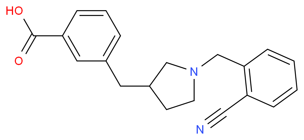 3-{[1-(2-cyanobenzyl)pyrrolidin-3-yl]methyl}benzoic acid_Molecular_structure_CAS_)