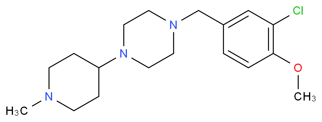 1-(3-chloro-4-methoxybenzyl)-4-(1-methylpiperidin-4-yl)piperazine_Molecular_structure_CAS_)