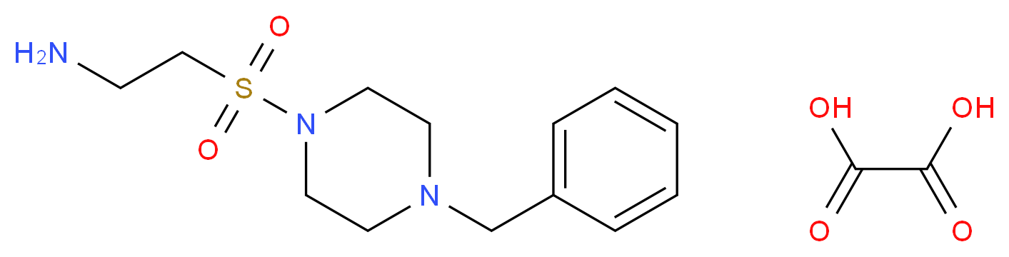 2-((4-benzylpiperazin-1-yl)sulfonyl)ethanamine oxalate_Molecular_structure_CAS_)