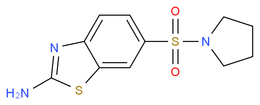 6-(Pyrrolidin-1-ylsulfonyl)-1,3-benzothiazol-2-amine_Molecular_structure_CAS_)