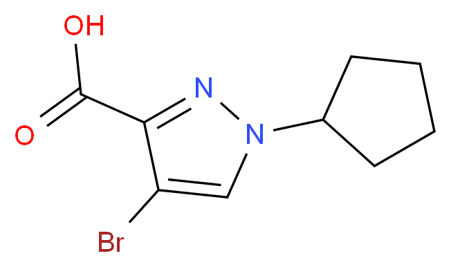 4-bromo-1-cyclopentyl-1H-pyrazole-3-carboxylic acid_Molecular_structure_CAS_)