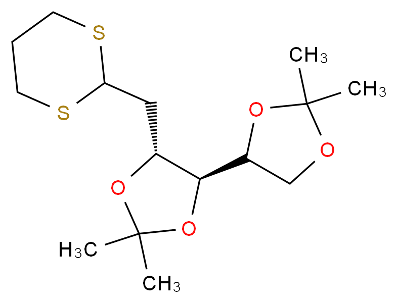 2-Deoxy-3,4:5,6-di-O-isopropylidene-D-arabino-hexose Propylene Dithioacetal_Molecular_structure_CAS_91294-64-3)