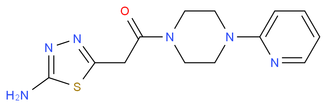 5-{2-oxo-2-[4-(2-pyridinyl)-1-piperazinyl]ethyl}-1,3,4-thiadiazol-2-amine_Molecular_structure_CAS_)