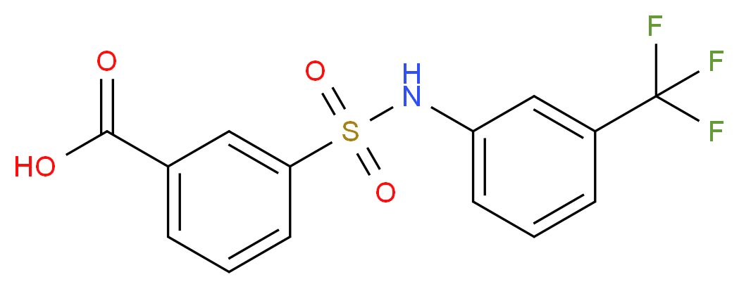 3-(3-Trifluoromethyl-phenylsulfamoyl)-benzoic acid_Molecular_structure_CAS_)