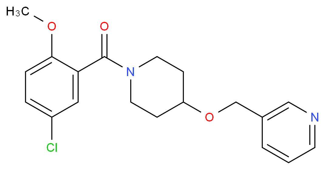 3-({[1-(5-chloro-2-methoxybenzoyl)-4-piperidinyl]oxy}methyl)pyridine_Molecular_structure_CAS_)