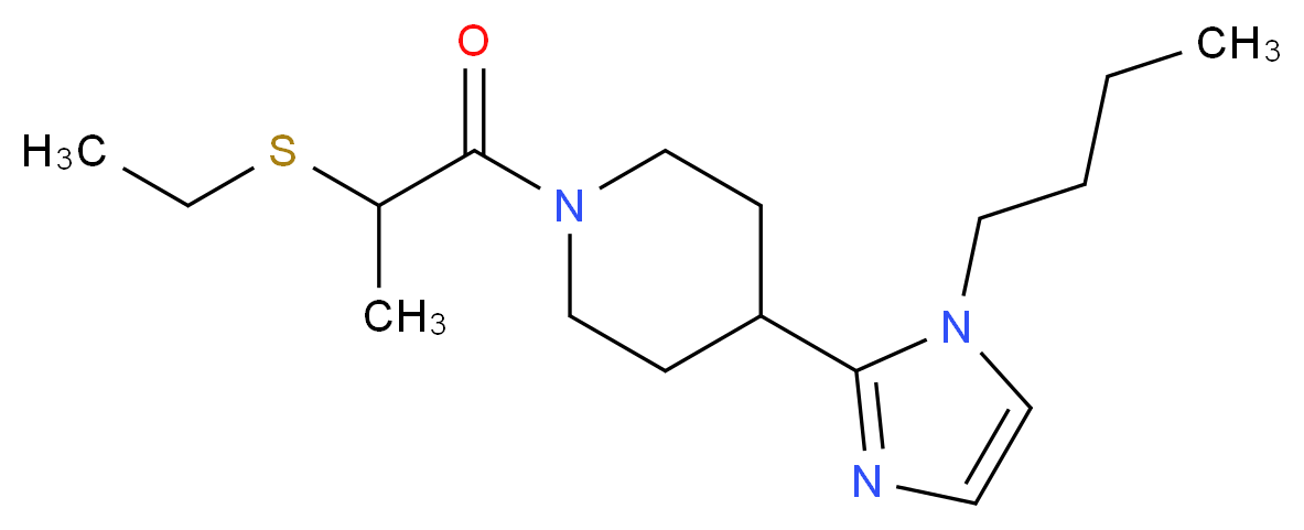 4-(1-butyl-1H-imidazol-2-yl)-1-[2-(ethylthio)propanoyl]piperidine_Molecular_structure_CAS_)