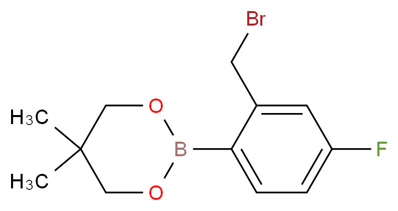 2-Bromomethyl-4-fluorobenzeneboronic acid neopentyl glycol ester_Molecular_structure_CAS_673456-16-1)