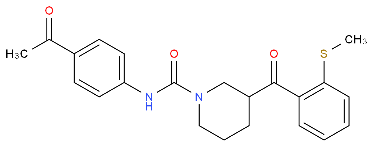 N-(4-acetylphenyl)-3-[2-(methylthio)benzoyl]-1-piperidinecarboxamide_Molecular_structure_CAS_)