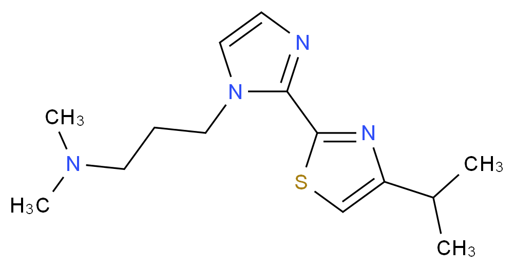 3-[2-(4-isopropyl-1,3-thiazol-2-yl)-1H-imidazol-1-yl]-N,N-dimethylpropan-1-amine_Molecular_structure_CAS_)