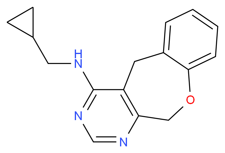 N-(cyclopropylmethyl)-5,11-dihydro[1]benzoxepino[3,4-d]pyrimidin-4-amine_Molecular_structure_CAS_)