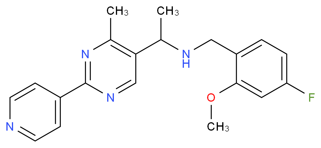 (4-fluoro-2-methoxybenzyl){1-[4-methyl-2-(4-pyridinyl)-5-pyrimidinyl]ethyl}amine_Molecular_structure_CAS_)