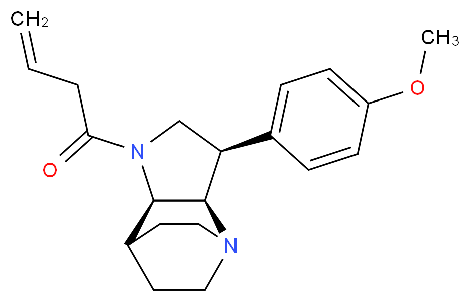 (3R*,3aR*,7aR*)-1-but-3-enoyl-3-(4-methoxyphenyl)octahydro-4,7-ethanopyrrolo[3,2-b]pyridine_Molecular_structure_CAS_)