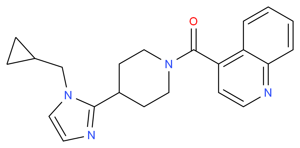 4-({4-[1-(cyclopropylmethyl)-1H-imidazol-2-yl]piperidin-1-yl}carbonyl)quinoline_Molecular_structure_CAS_)