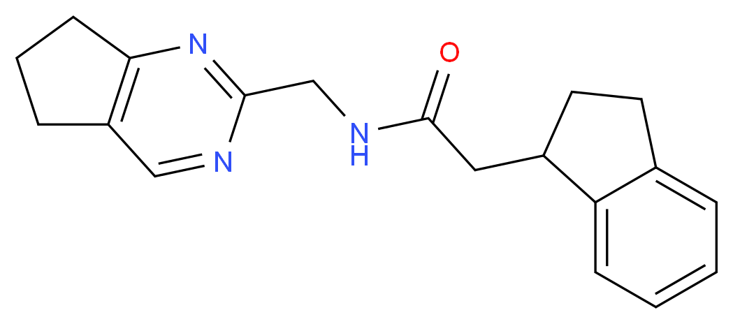 N-(6,7-dihydro-5H-cyclopenta[d]pyrimidin-2-ylmethyl)-2-(2,3-dihydro-1H-inden-1-yl)acetamide_Molecular_structure_CAS_)