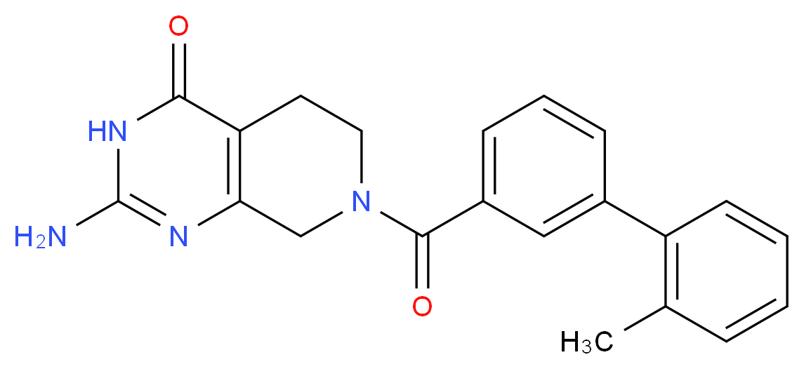 2-amino-7-[(2'-methylbiphenyl-3-yl)carbonyl]-5,6,7,8-tetrahydropyrido[3,4-d]pyrimidin-4(3H)-one_Molecular_structure_CAS_)