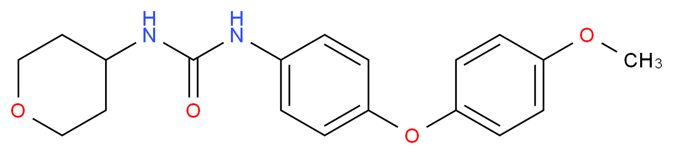 N-[4-(4-methoxyphenoxy)phenyl]-N'-(tetrahydro-2H-pyran-4-yl)urea_Molecular_structure_CAS_)
