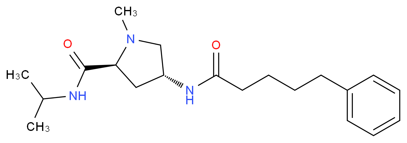 (4R)-N-isopropyl-1-methyl-4-[(5-phenylpentanoyl)amino]-L-prolinamide_Molecular_structure_CAS_)