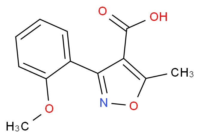 4-Isoxazolecarboxylic acid, 3-(2-methoxyphenyl)-5-methyl
3-(2-methoxyphenyl)-5-methylisoxazole-4-carboxylic acid_Molecular_structure_CAS_93041-44-2)