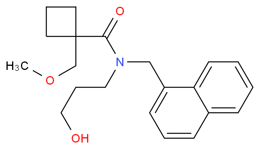 N-(3-hydroxypropyl)-1-(methoxymethyl)-N-(1-naphthylmethyl)cyclobutanecarboxamide_Molecular_structure_CAS_)