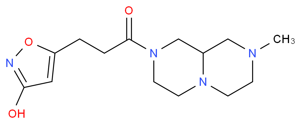 5-[3-(8-methyloctahydro-2H-pyrazino[1,2-a]pyrazin-2-yl)-3-oxopropyl]isoxazol-3-ol_Molecular_structure_CAS_)