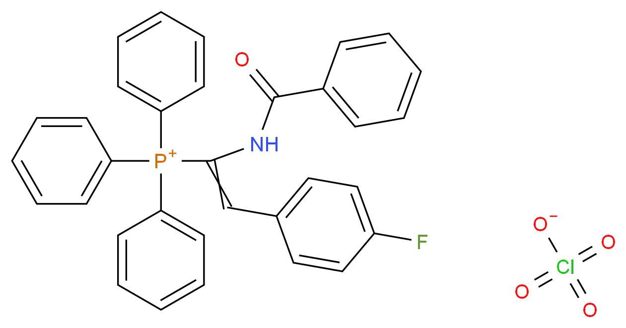 N1-[2-(4-fluorophenyl)-1-(1,1,1-triphenylphosphonio)vinyl]benzamide perchlorate_Molecular_structure_CAS_)