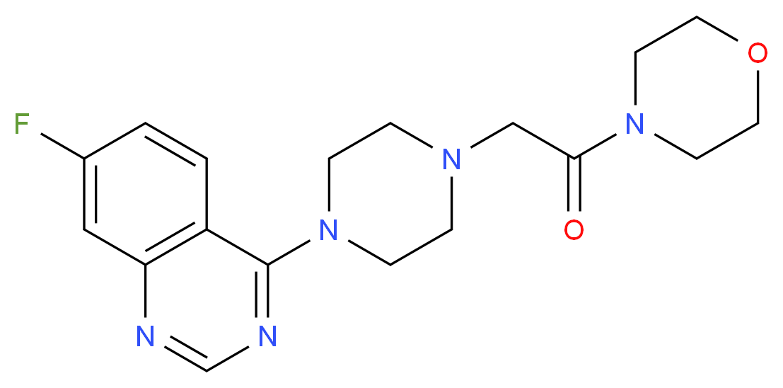 7-fluoro-4-[4-(2-morpholin-4-yl-2-oxoethyl)piperazin-1-yl]quinazoline_Molecular_structure_CAS_)