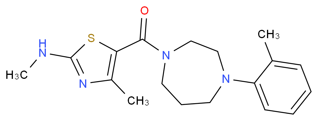 N,4-dimethyl-5-{[4-(2-methylphenyl)-1,4-diazepan-1-yl]carbonyl}-1,3-thiazol-2-amine_Molecular_structure_CAS_)