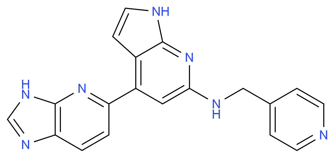 4-(3H-imidazo[4,5-b]pyridin-5-yl)-N-(pyridin-4-ylmethyl)-1H-pyrrolo[2,3-b]pyridin-6-amine_Molecular_structure_CAS_)