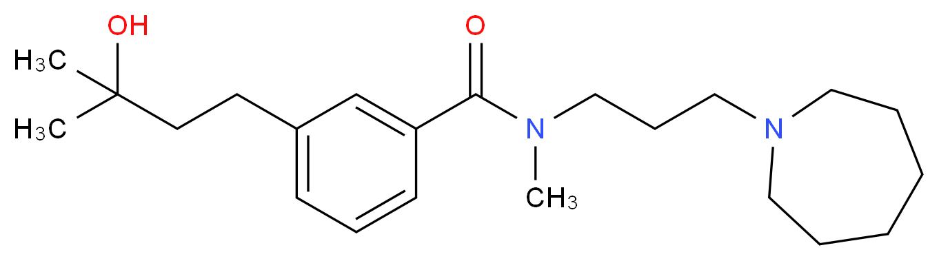 N-[3-(1-azepanyl)propyl]-3-(3-hydroxy-3-methylbutyl)-N-methylbenzamide_Molecular_structure_CAS_)