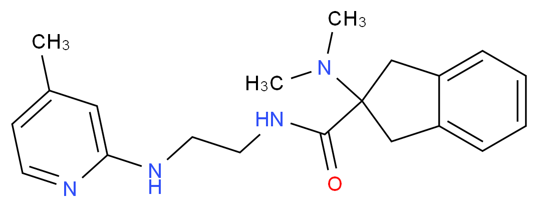 2-(dimethylamino)-N-{2-[(4-methyl-2-pyridinyl)amino]ethyl}-2-indanecarboxamide_Molecular_structure_CAS_)