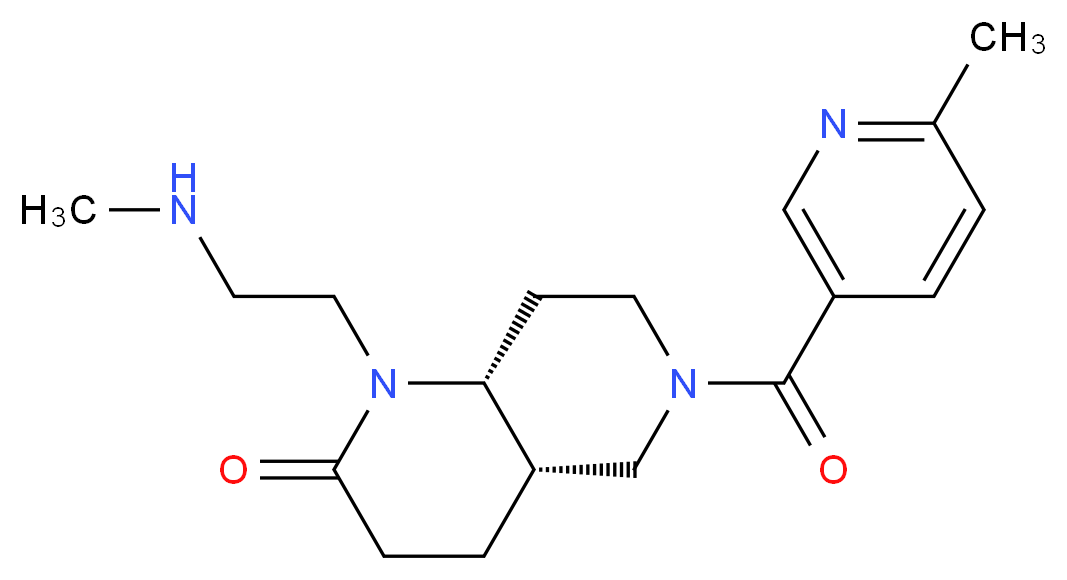 (4aS*,8aR*)-1-[2-(methylamino)ethyl]-6-[(6-methylpyridin-3-yl)carbonyl]octahydro-1,6-naphthyridin-2(1H)-one_Molecular_structure_CAS_)